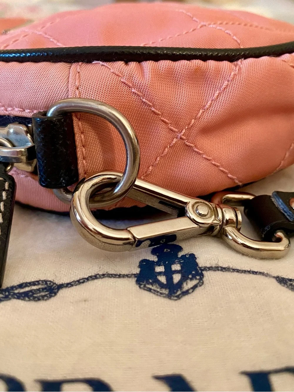 PRADA MINI CIRCLE QUILTED BAG/WRISTLET